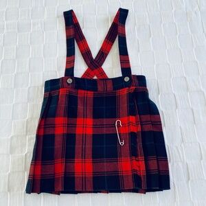Vintage Plaid Pleated Skirt Toddler Size 3T